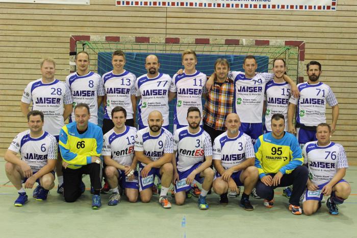 Handball-Mannschaft mit Dirk Grünewald